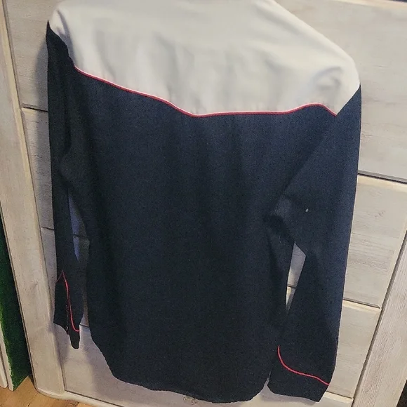 Roper Black Western Shirt with Blue Embroidery - Picture 4 of 6